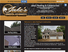Tablet Screenshot of jakesroofingandconstruction.com